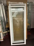 SALE ITEM END OF LINE White Pivot Shower Door